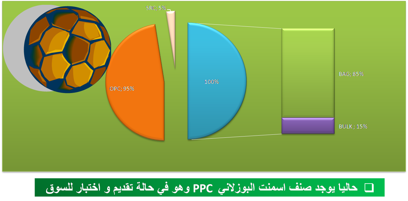 تقسيمات سوق الاسمنت في اليمن 2011 ( نسبة مئوية )